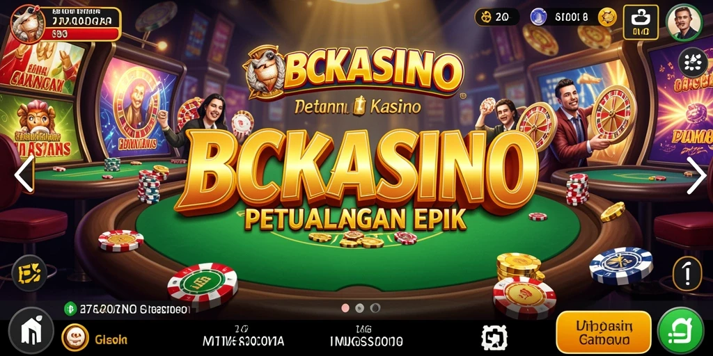 Tangkapan layar gameplay BCKASINO dengan karakter beraksi.