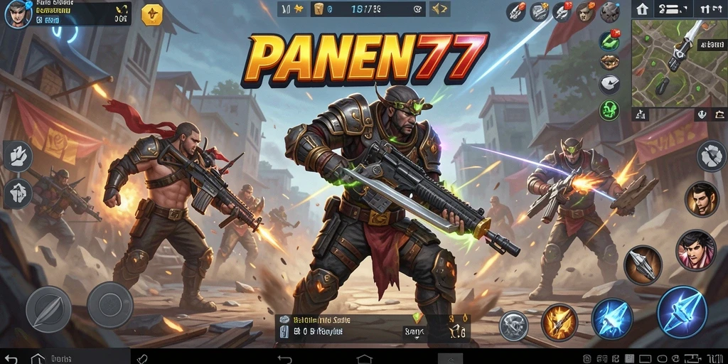 Gameplay PANEN77 yang intens dan mendebarkan dalam peperangan Battle Royale.